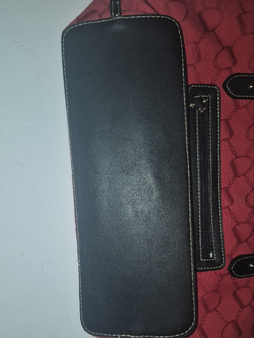 Chaps Red Woman's Tote with Black Handles, No Call Outs - Picture 4 of 7